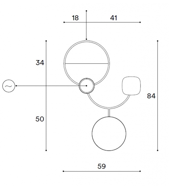 Gioielli 02 Ceiling / Wall Lamp Giopato & Coombes