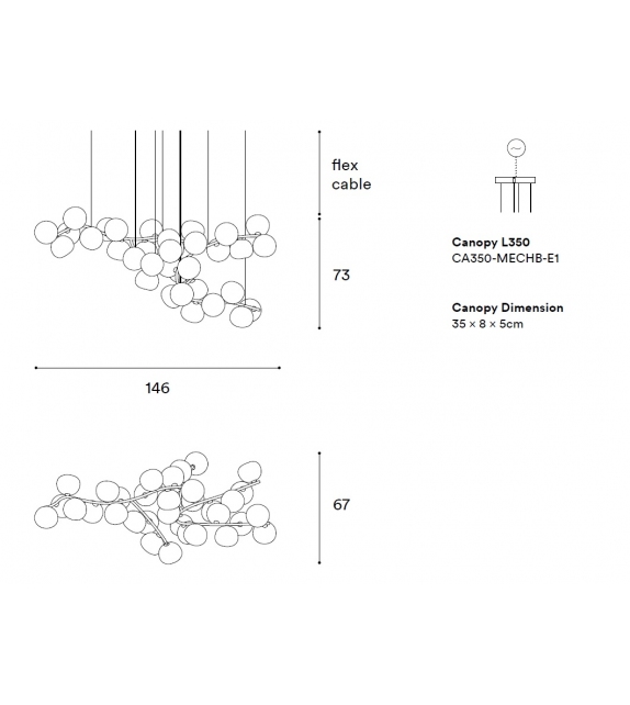 Maehwa Chandelier Branch 34 Giopato & Coombes Candelabro