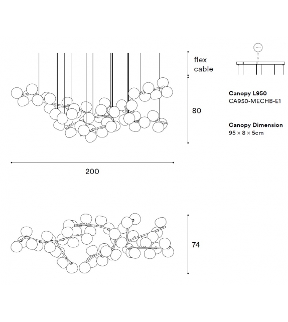 Maehwa Chandelier Branch 51 Giopato & Coombes Lampadario