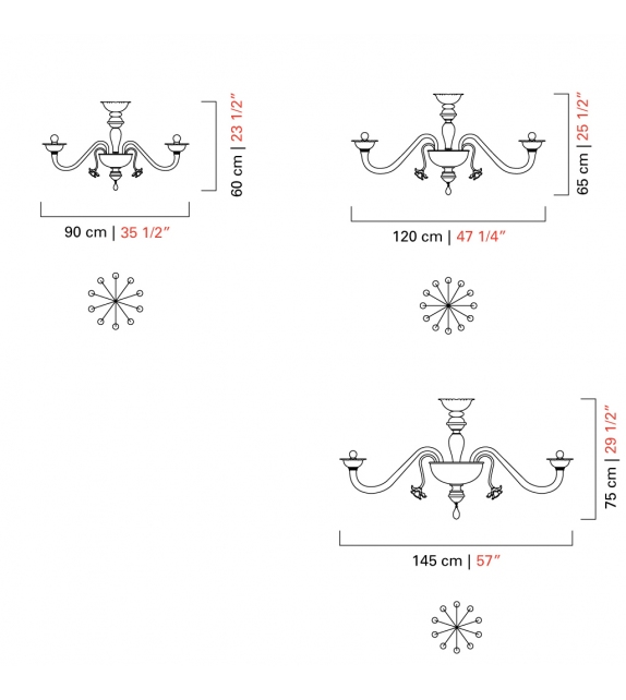 Bissa Boba Barovier&Toso Chandelier