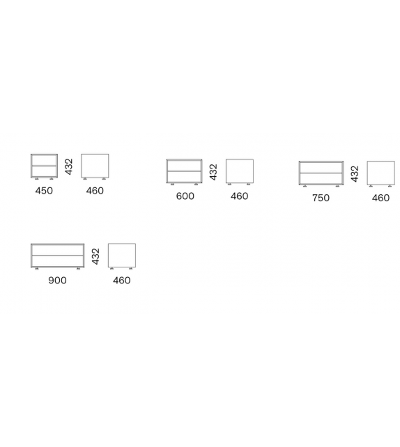 Quarantacinque Bedside Cabinet Capodopera