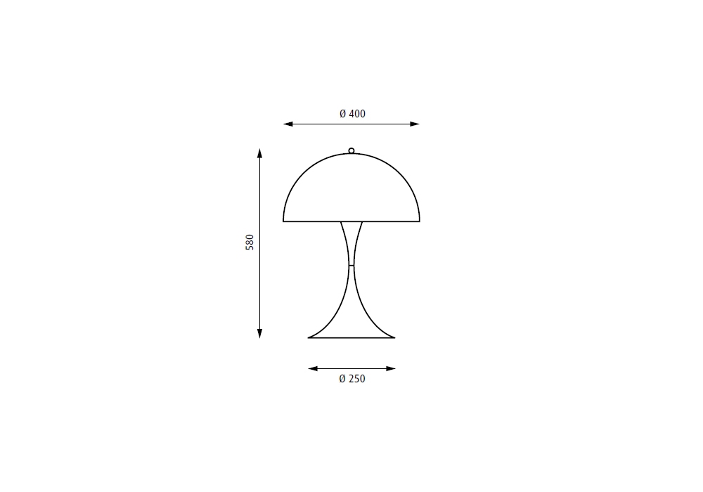 Louis Poulsen Panthella 400 Table Lamp