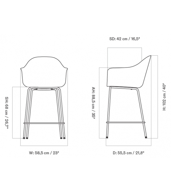 Harbour Counter Menu Upholstered Stool