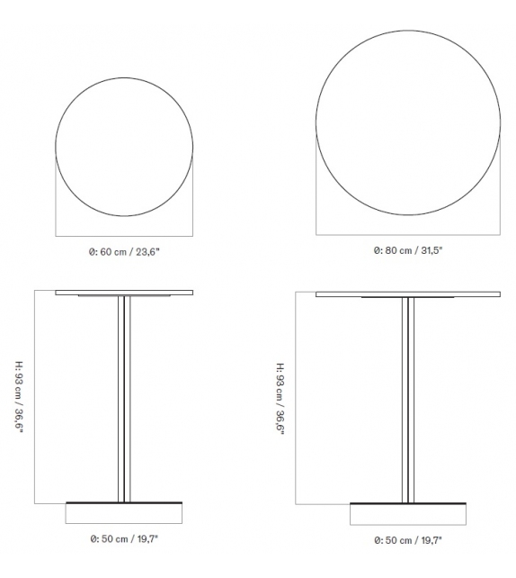 Harbour Column Menu Round Table