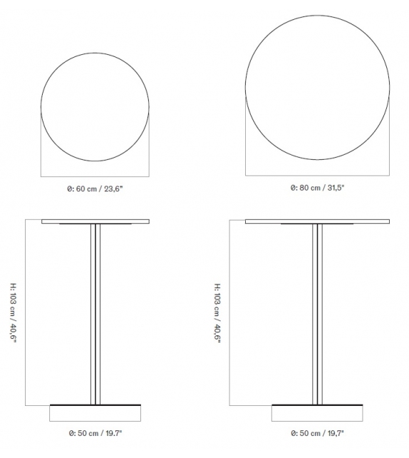 Harbour Column Menu Round Table