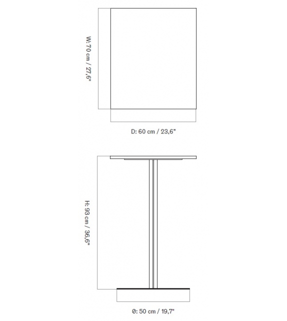 Harbour Column Menu Rechteckiger Tisch