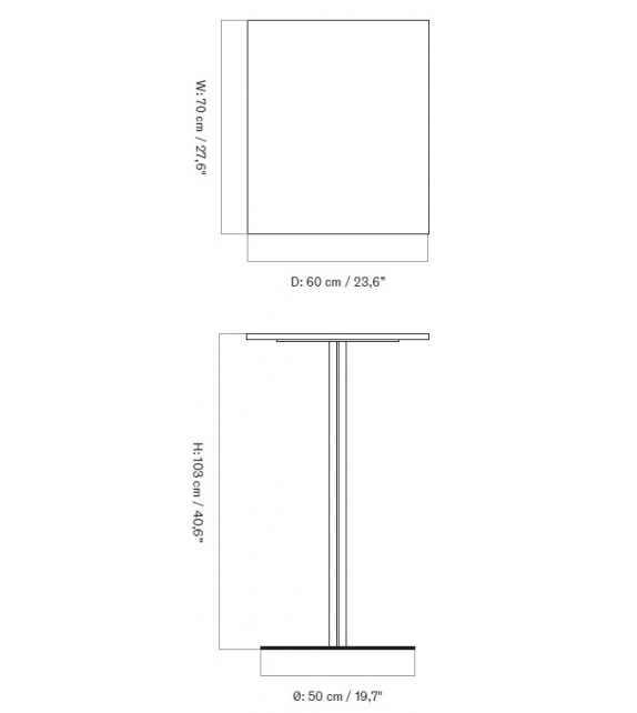 Harbour Column Menu Tavolo Rettangolare