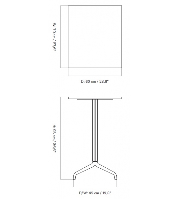 Harbour Column Menu Rectangular Table