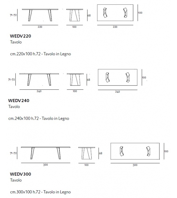 Wedge Living Divani Indoor Table