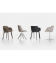 Flow Leather Chair with Stem Base MDF Italia