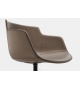 Flow Leather Chaise avec Base à Tige MDF Italia