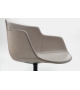 Flow Leather Chaise avec Base à Tige MDF Italia