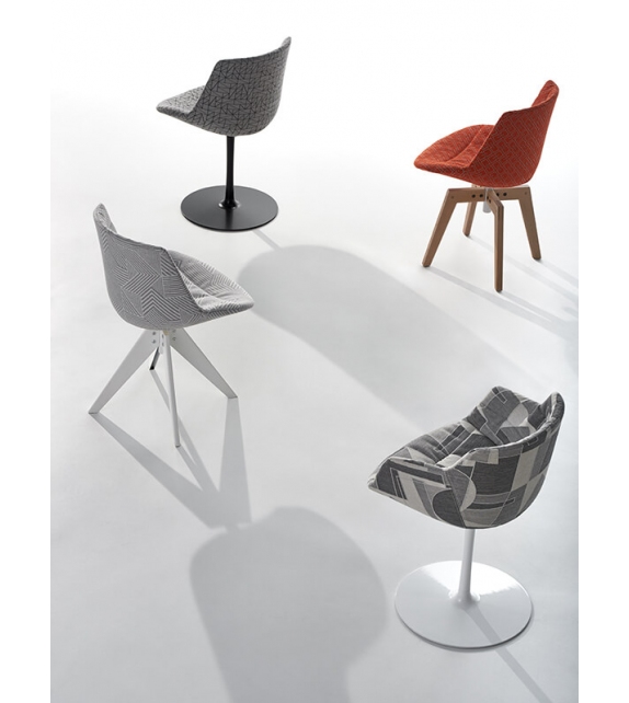 Flow Textile MDF Italia Chair With Central Leg