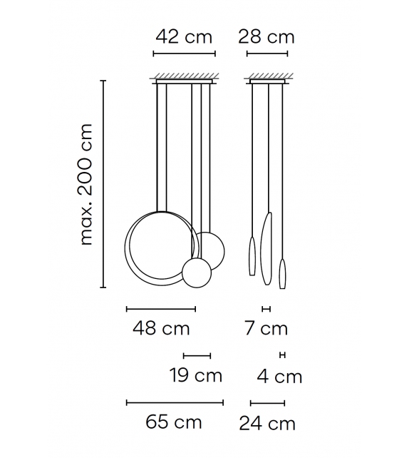 Cosmos Multi Color Vibia Suspension