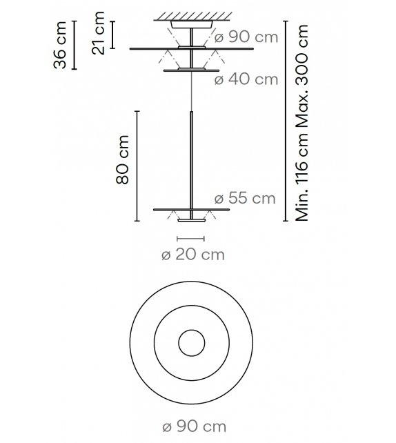 Flat 5930 Vibia Lámpara de Suspensión