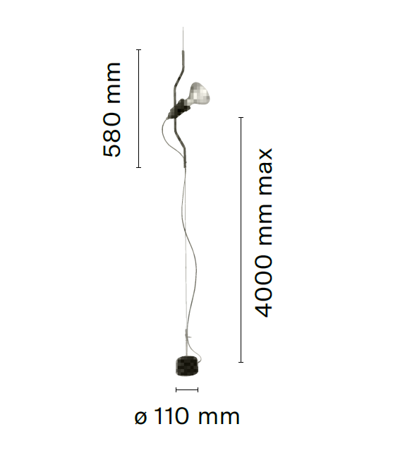 Pronta consegna - Parentesi D Flos Lampada a Sospensione