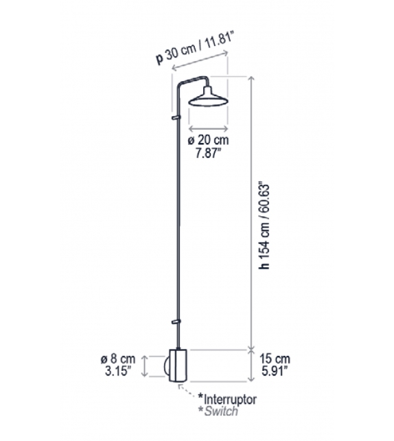 Platet 6 Bover Wall Lamp