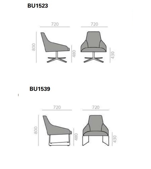 Alya Lounge Chair Andreu World Low