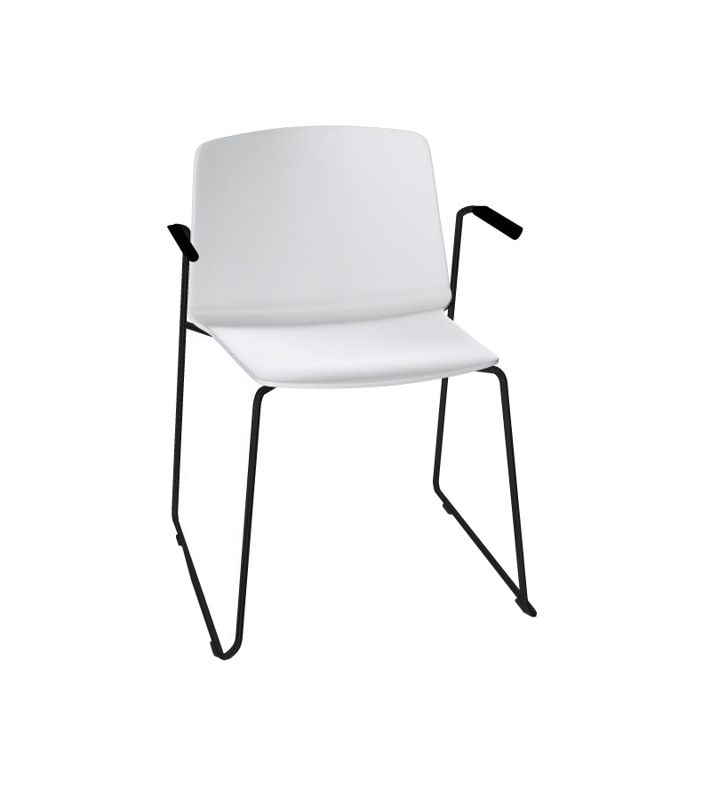 Rama Kristalia Chair with Slide Frame & Armrests