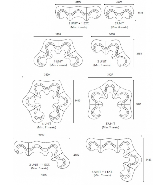 Cloverleaf Verpan Divano