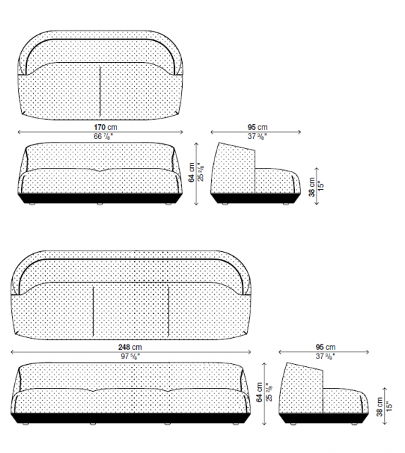 Kristalia Brioni Outdoor Sofa