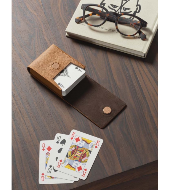 Card Leather Pochette Poltrona Frau Leder-Pochette für Spielkarten