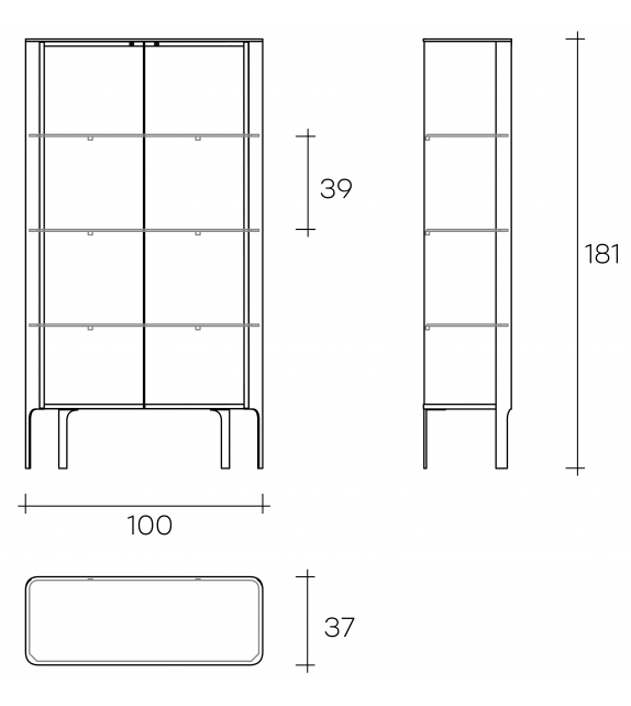 Aura Meuble Vitrine Fiam