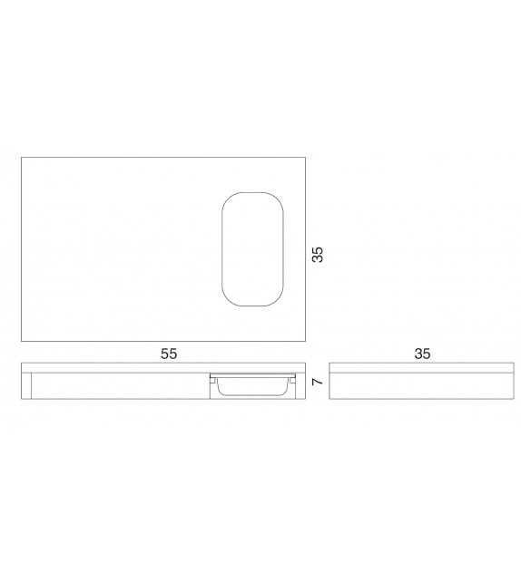 Chop Progetti Planche à Découper avec Plateau