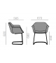 Gala Andreu World Cantilever Base Armchair