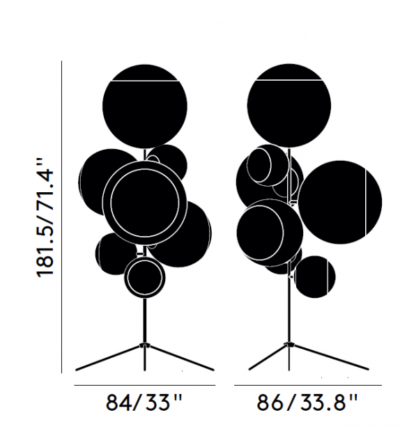 Mirror Ball Stand Tom Dixon Lampada da Terra