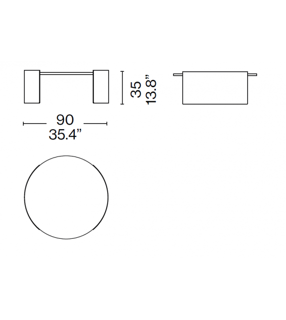 Ready for shipping - 554 Bowy Outdoor Cassina Coffee Table