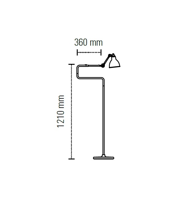 N°411 DCW Éditions-Lampe Gras Lámpara de Pie