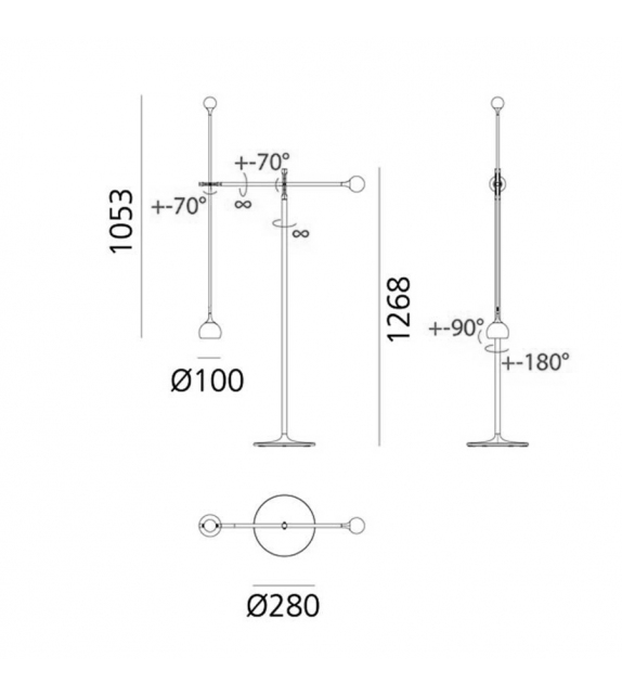 Slicing Stem Artemide Stehleuchte