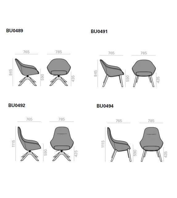 Next Lounge Andreu World Lounge Chair Wood Base