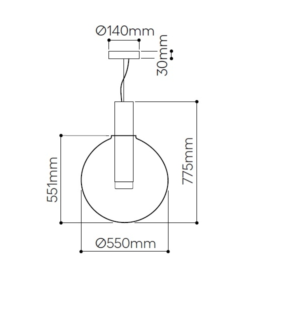 Phenomena Large Ball Bomma Pendant Lamp