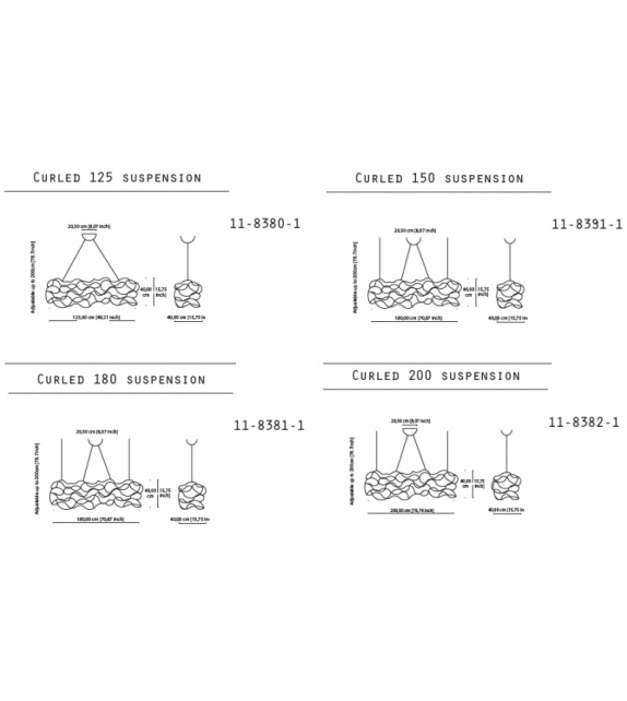 Curled Quasar Suspension Lamp