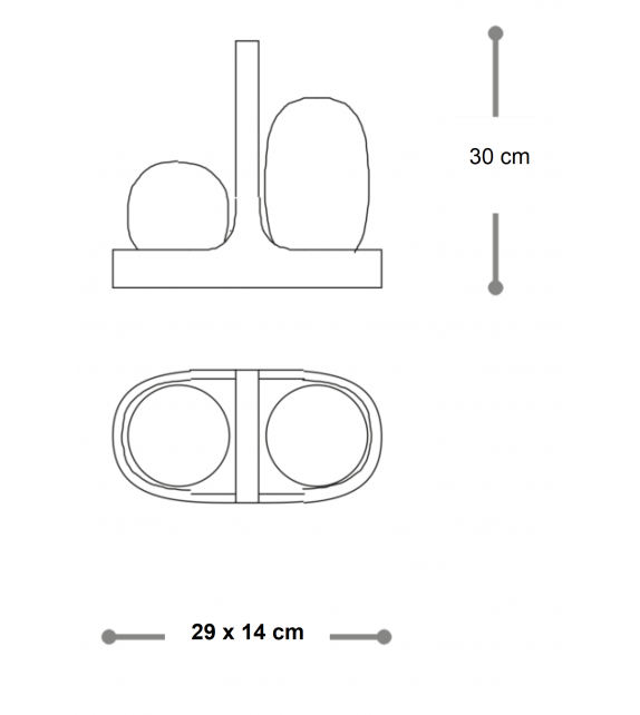 Duo Italamp Lámpara de Mesa