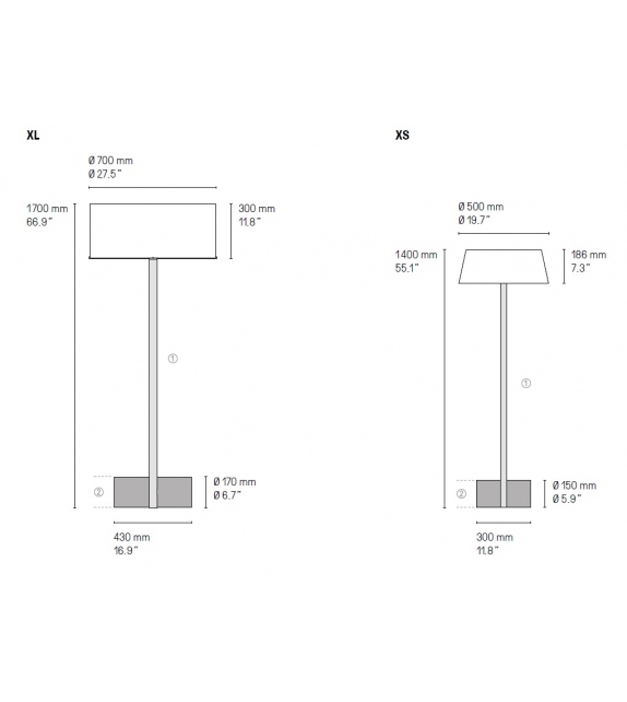 Calé(e) CVL Luminaires Lampadaire