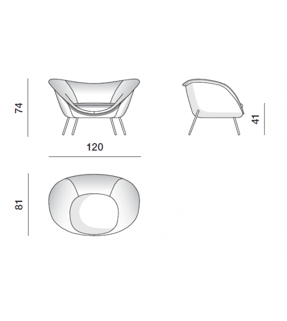 Prêt pour l'expédition - D.154.2 Molteni & C Fauteuil