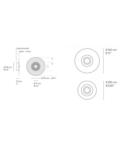 Earth Sober CVL Luminaires Plafonnier / Applique