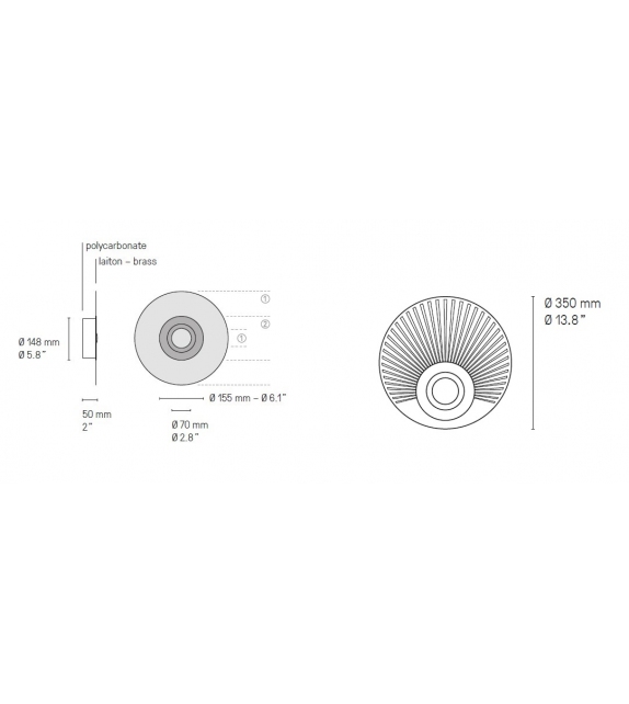 Earth Radian CVL Luminaires Plafonnier / Applique