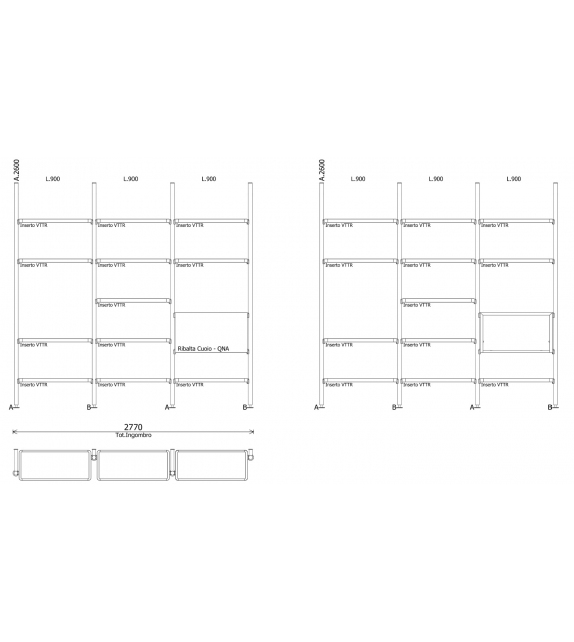 Ready for shipping - Hector Molteni & C Bookshelf