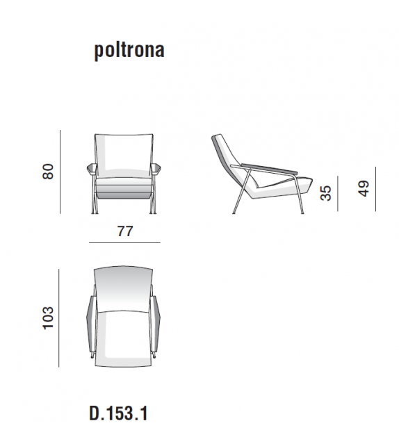 D.153.1 Butaca Molteni&C