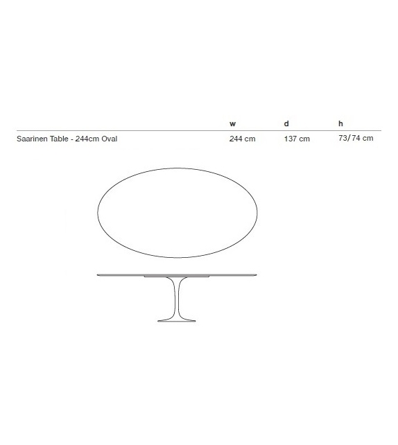 Prêt pour l'expédition - Saarinen Knoll Table Ovale