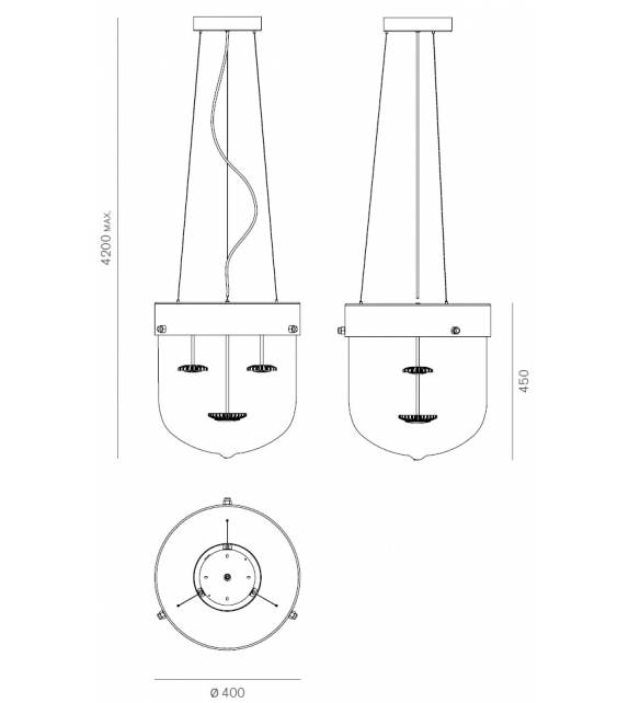 Faccia Firmamento Milano Pendant Lamp