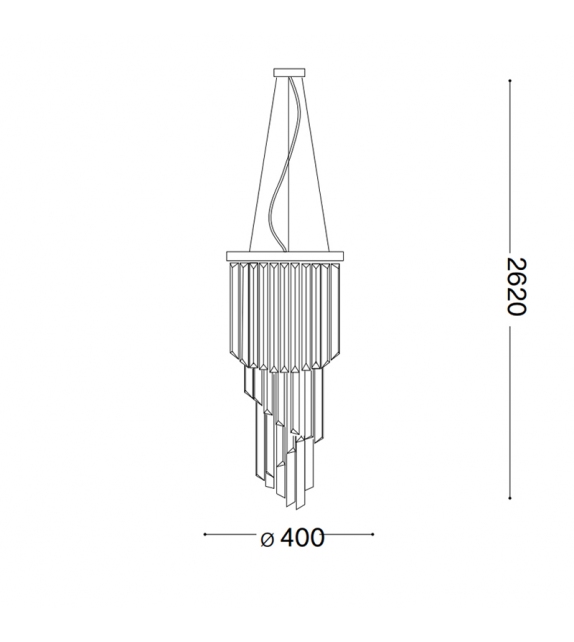 Carlton SP12 Chandelier Ideal Lux