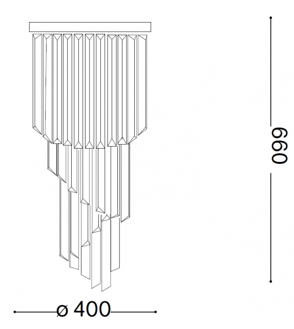 Carlton SP12 Ideal Lux Lámpara de Techo