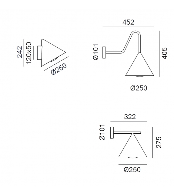 Cone Outdoor Il Fanale Wall Lamp