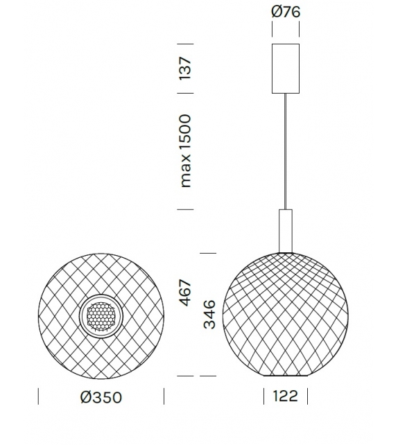 Beam Stick Nuance Balloton 350 Olev Lampada a Sospensione