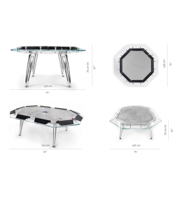 Unootto Marble Impatia Table de Poker